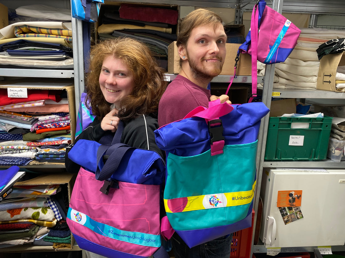 Einzigartige Erinnerungsstücke: Upcycling-Taschen aus den Bannern der Special Olympics World Games