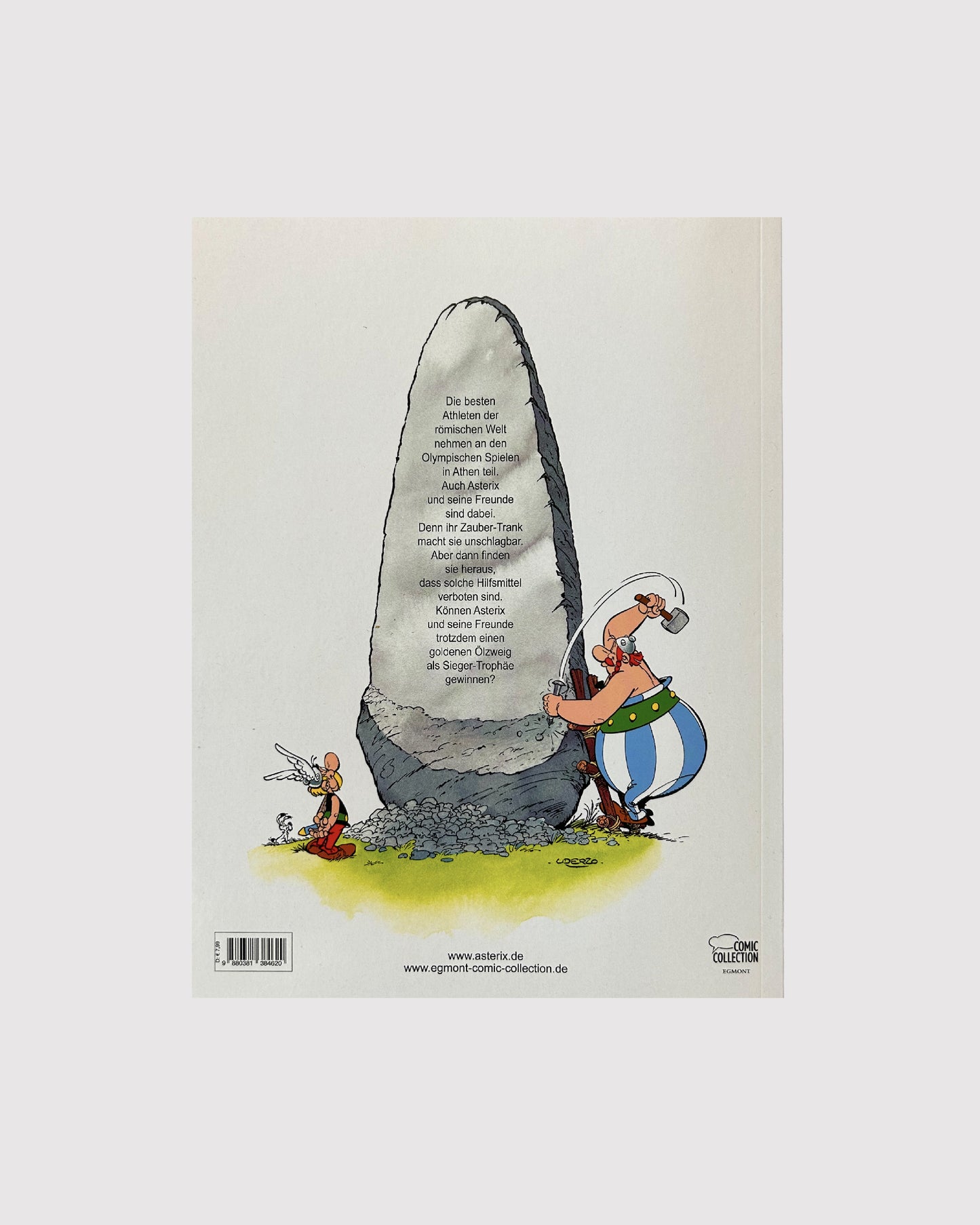 Letzte Seite des Asterix Comichefts