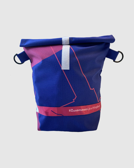 Upcycled roll top bag in large from Special Olympics 2023