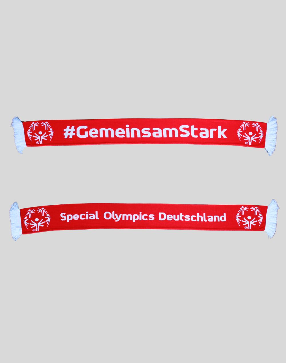 Special Olympics red fan scarf
