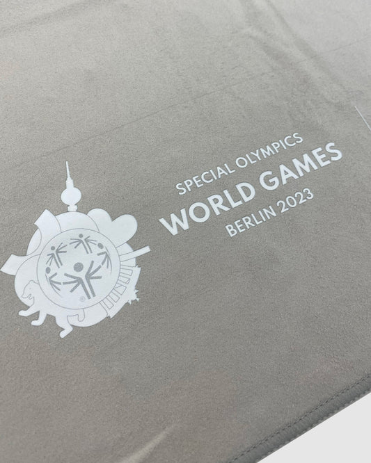 Towel microfiber Schufa x Special Olympics grey