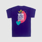 T-shirt "Wir spielen ohne abseits", violet