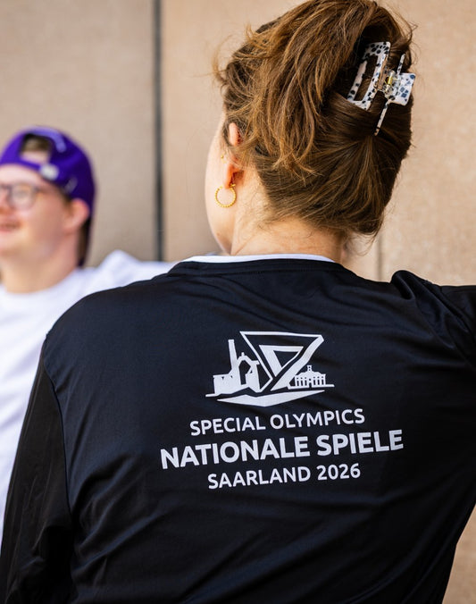 Nationale Spiele Saarland Schwarzes Langarmshirt Adidas Unisex