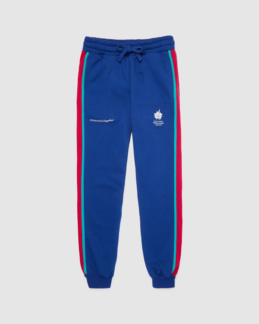 Blue Sweatpants with Blue Waistband World Games Unisex