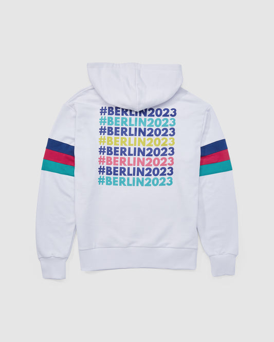 Zip-Hoodie #BERLIN2023 unisex white