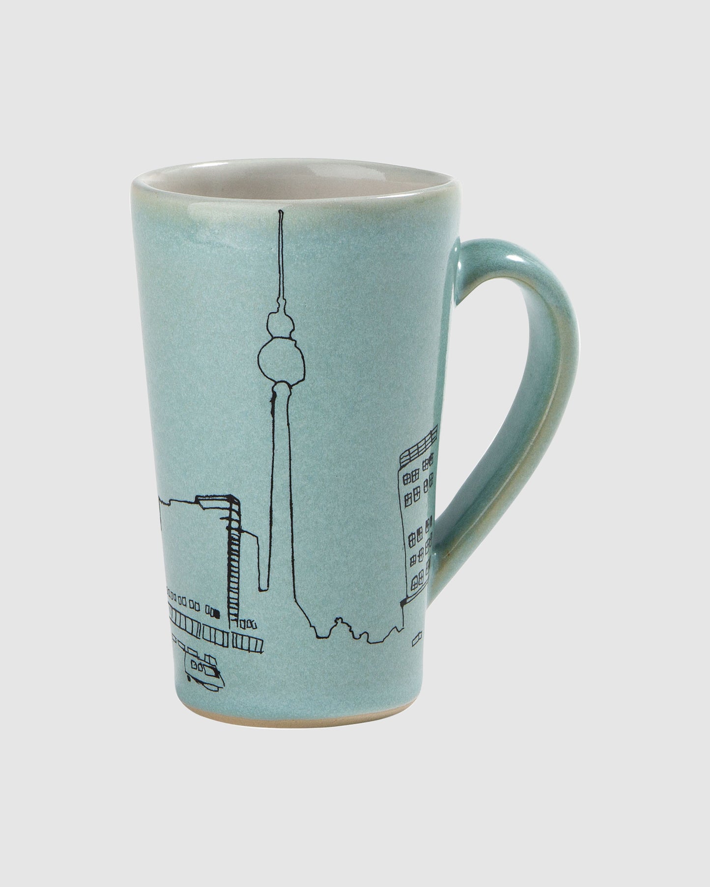 Türkise Tasse mit Alexanderplatz