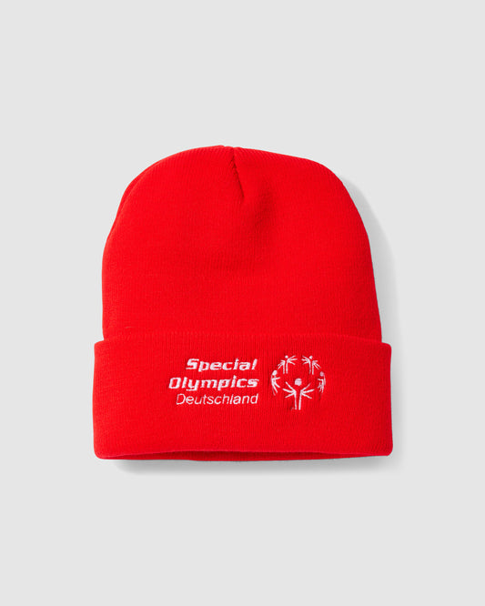 Mütze rot mit Special Olympics Deutschland Logo 
