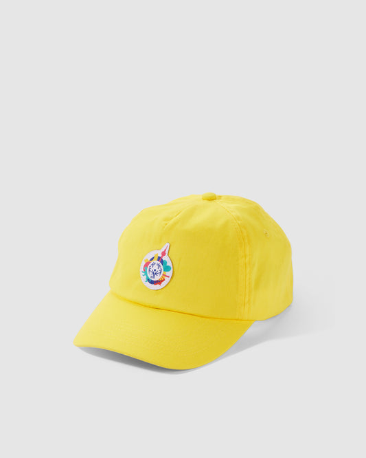 Cap in gelb mit kleinem Weltspiele Logo