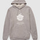 Hoodie in grau mit großem Weltspiele Logo weiß vorne