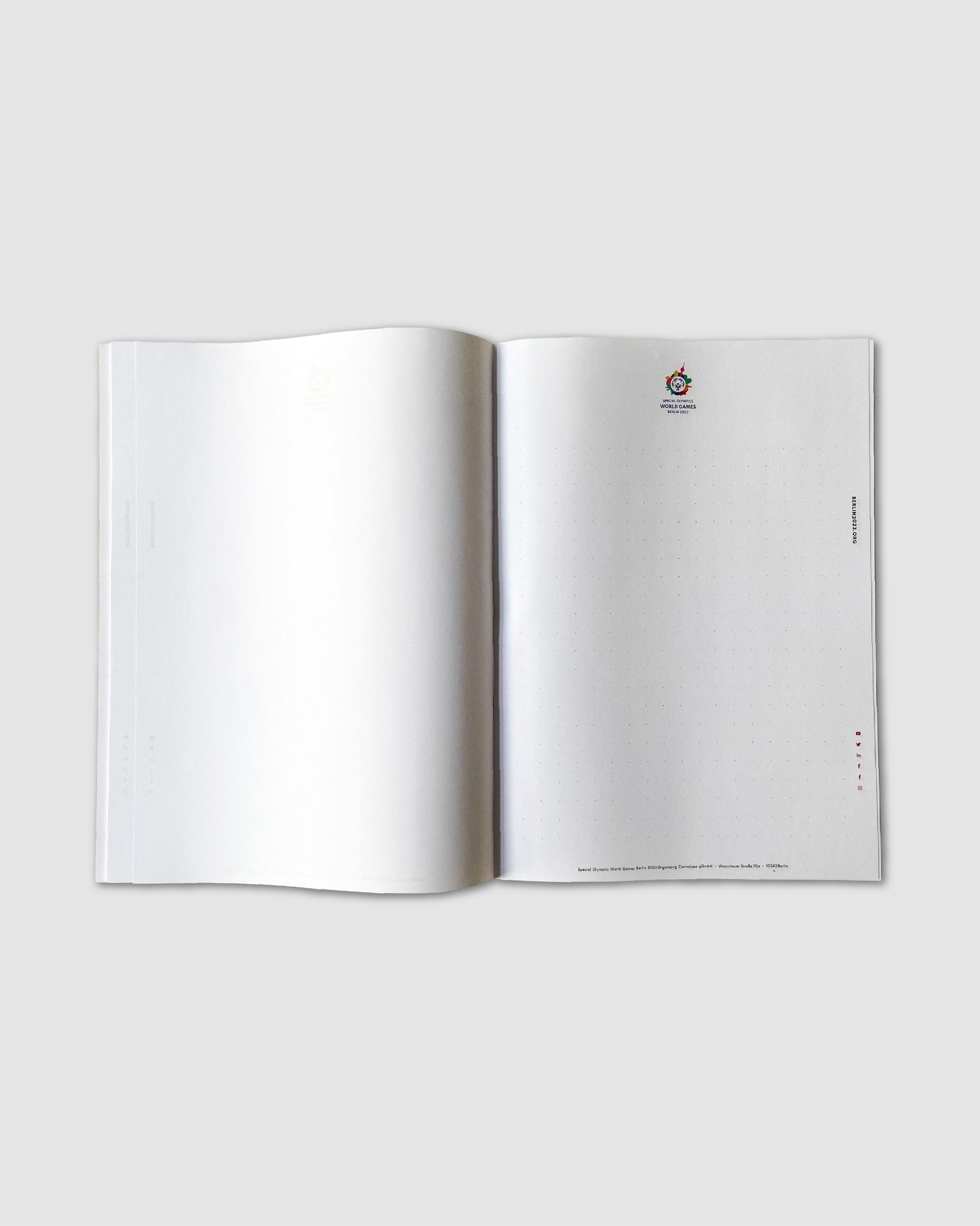 Notizheft Weltspiele Design DIN-A4